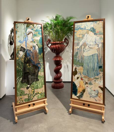Sarreguemines, Panneaux de céramique, Eugène Martial SIMAS