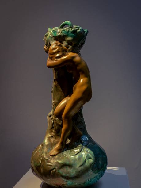 Ernest Bussière, Vase au long col - édition Mougin