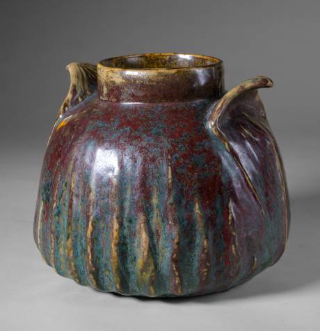 Galerie origines - Arles - Dalpayrat - Important vase with vegetal handles