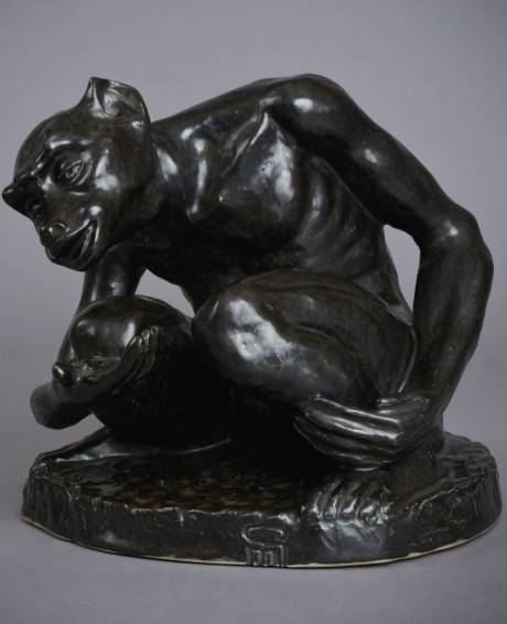 Galerie Origines - Arles - Ceramic - Begging monkey